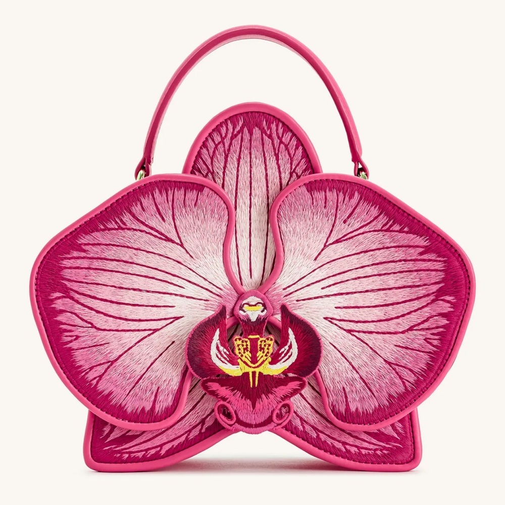 Women's Flora Orchid Shaped Top Handle Bag Pink